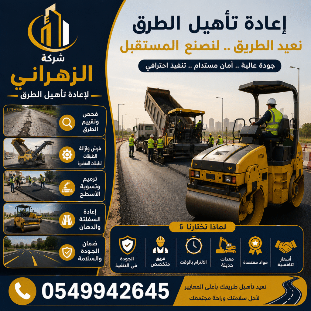شركة إعادة تأهيل طرق